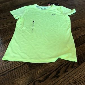 Yellow workout shirt from under armor
